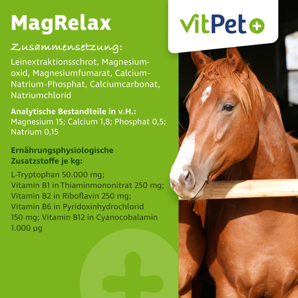 MagRelax – Ergänzungsfutter für Pferde – 2 kg inkl. Dosierlöffel