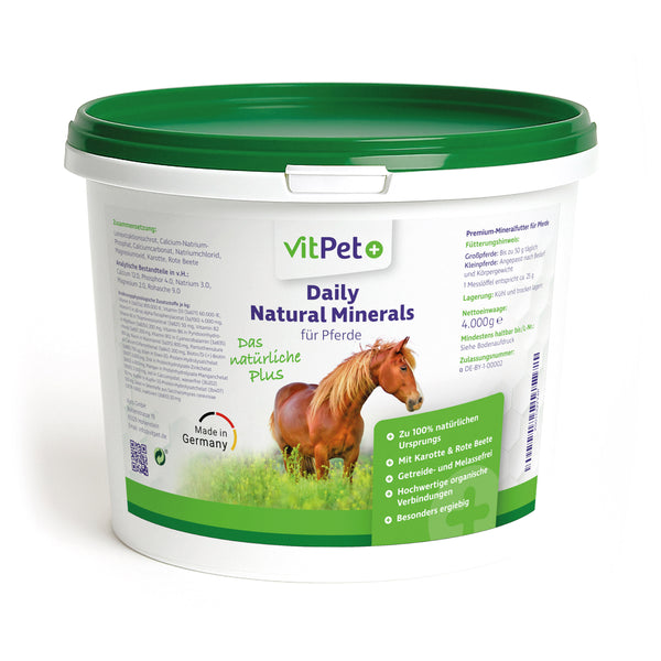 Daily Natural Minerals für Pferde – Getreidefreies Mineralfutter – 4 kg