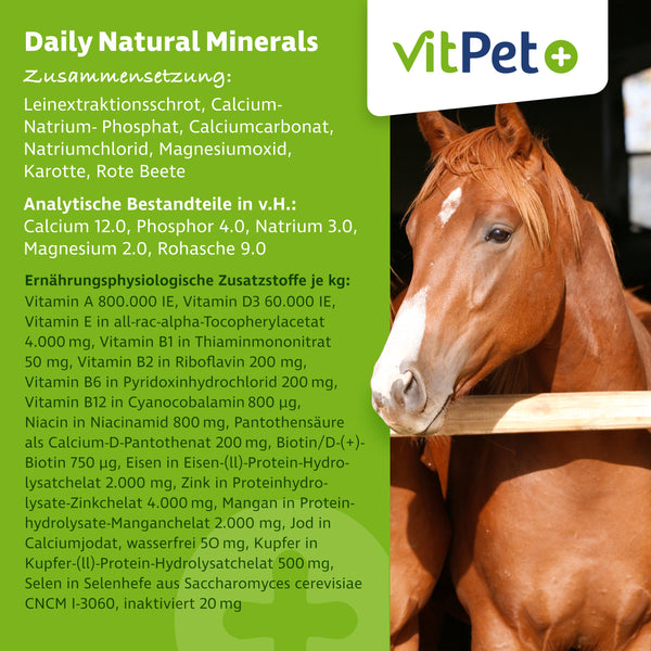 Daily Natural Minerals für Pferde – Getreidefreies Mineralfutter – 4 kg