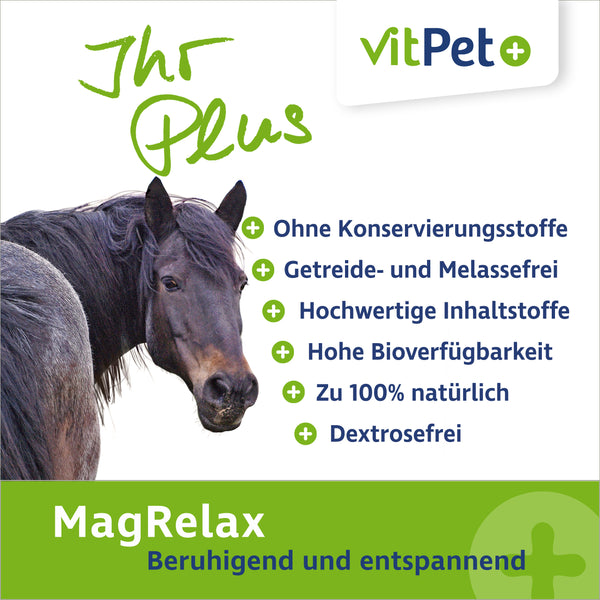 MagRelax – Ergänzungsfutter für Pferde – 2 kg inkl. Dosierlöffel